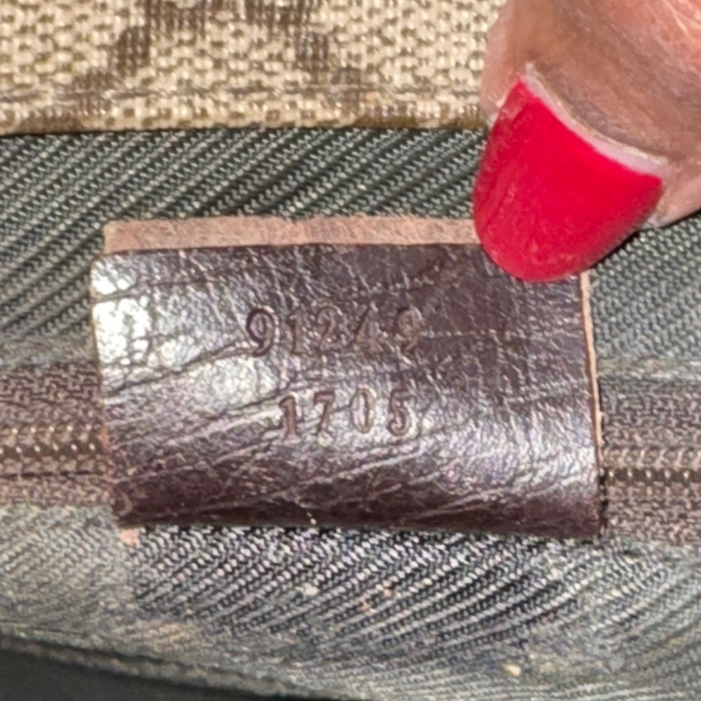Gucci Brown Monogram Tote w/vintage dust bag,Shopping Bag and Ribbons - Picture 8 of 16